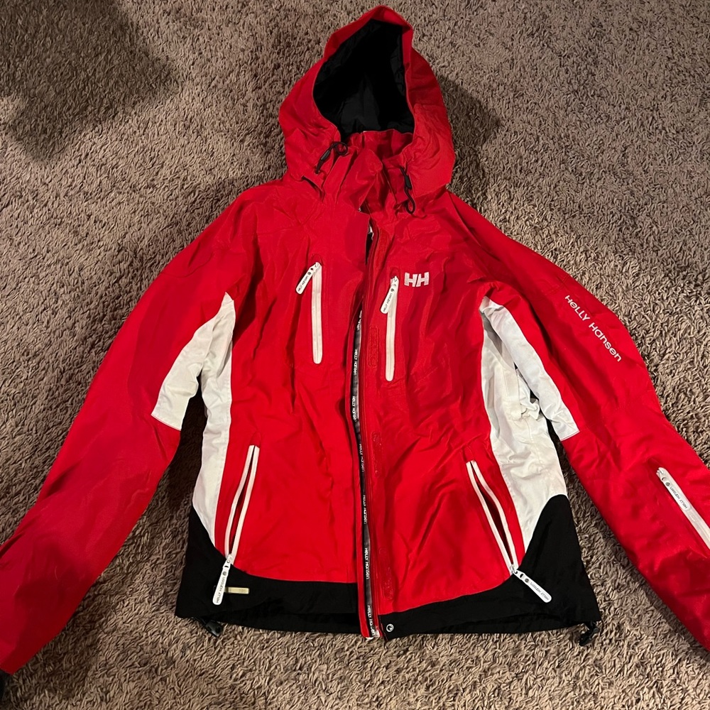 Helly Hansen Red White Black Ski Jacket